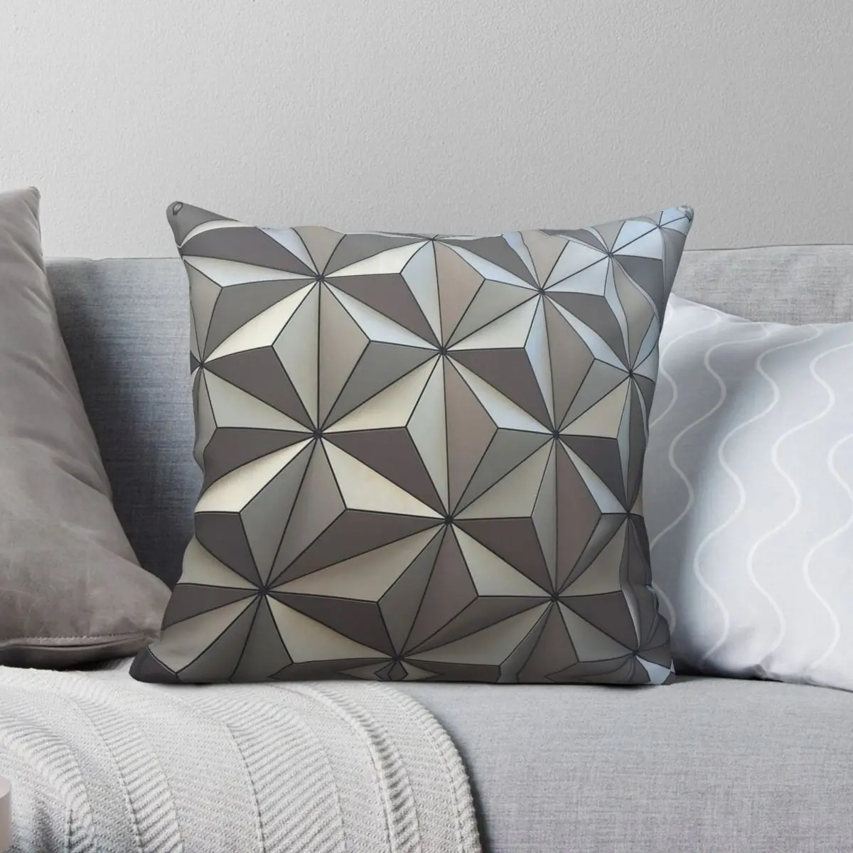 

Spaceship Earth Up Close Square Pillowcase Polyester Linen Velvet Printed Zip Decor Sofa Seater Cushion Cover 45x45