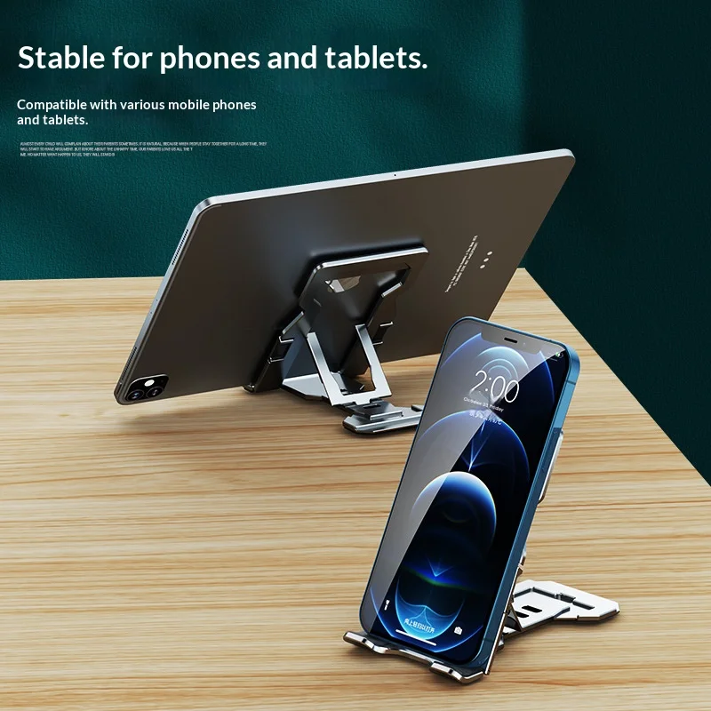 Universal Magnetic Phone Tablet Stand, Foldable Portable, Adjustable Viewing Holder for iPhone iPad
