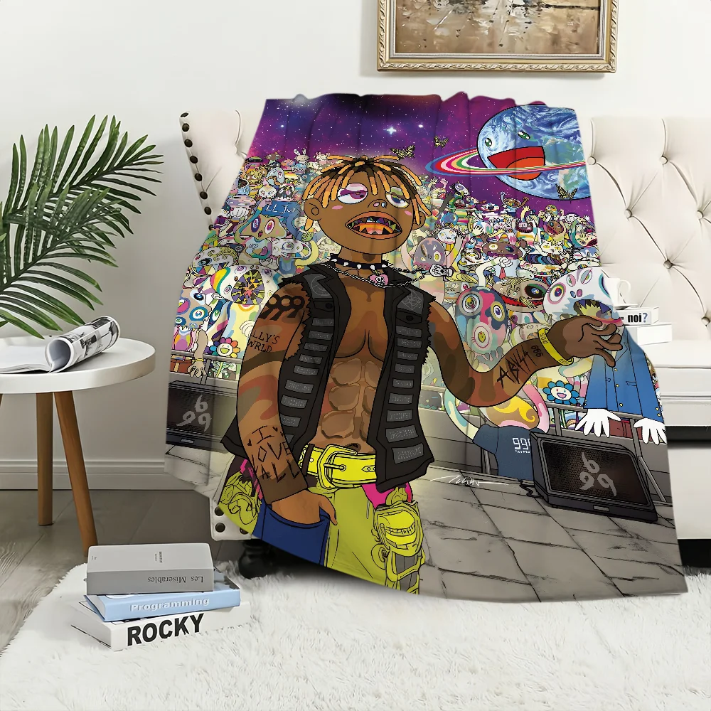 Rapper Hip Hop J-Juice W-WRLD Blanket Blanket for Couch Sofa Travel Home Hiking Picni Bed Beding Flannel Blanket birthday gift