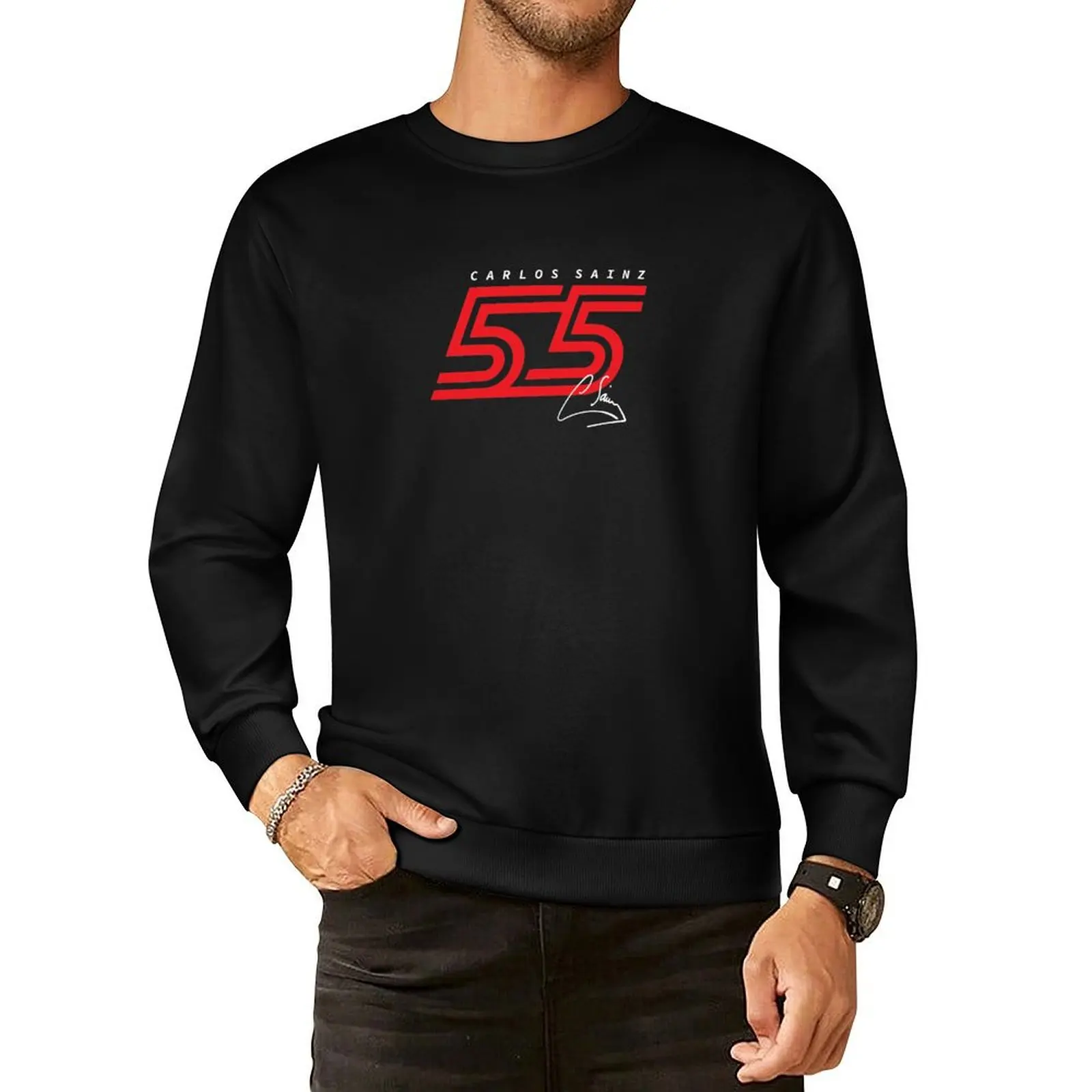 

Carlos Sainz 55 Pullover Hoodie japanese style autumn jacket men streetwear men sweatshirt