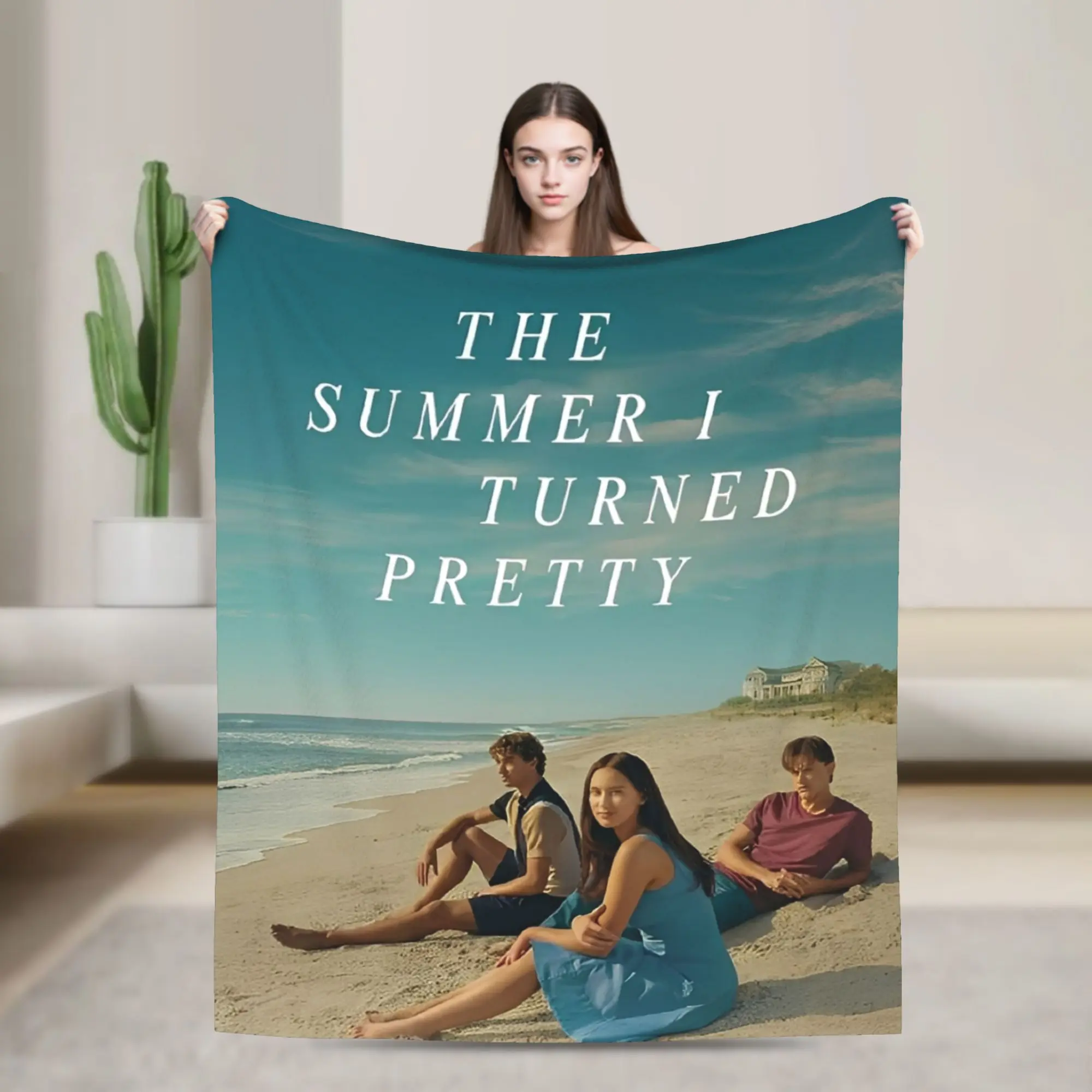 Vintage The Summer I Turned Pretty Blanket Velvet Portable Ultra-Soft Throw Blankets for Bedding Couch Plush Thin Quilt