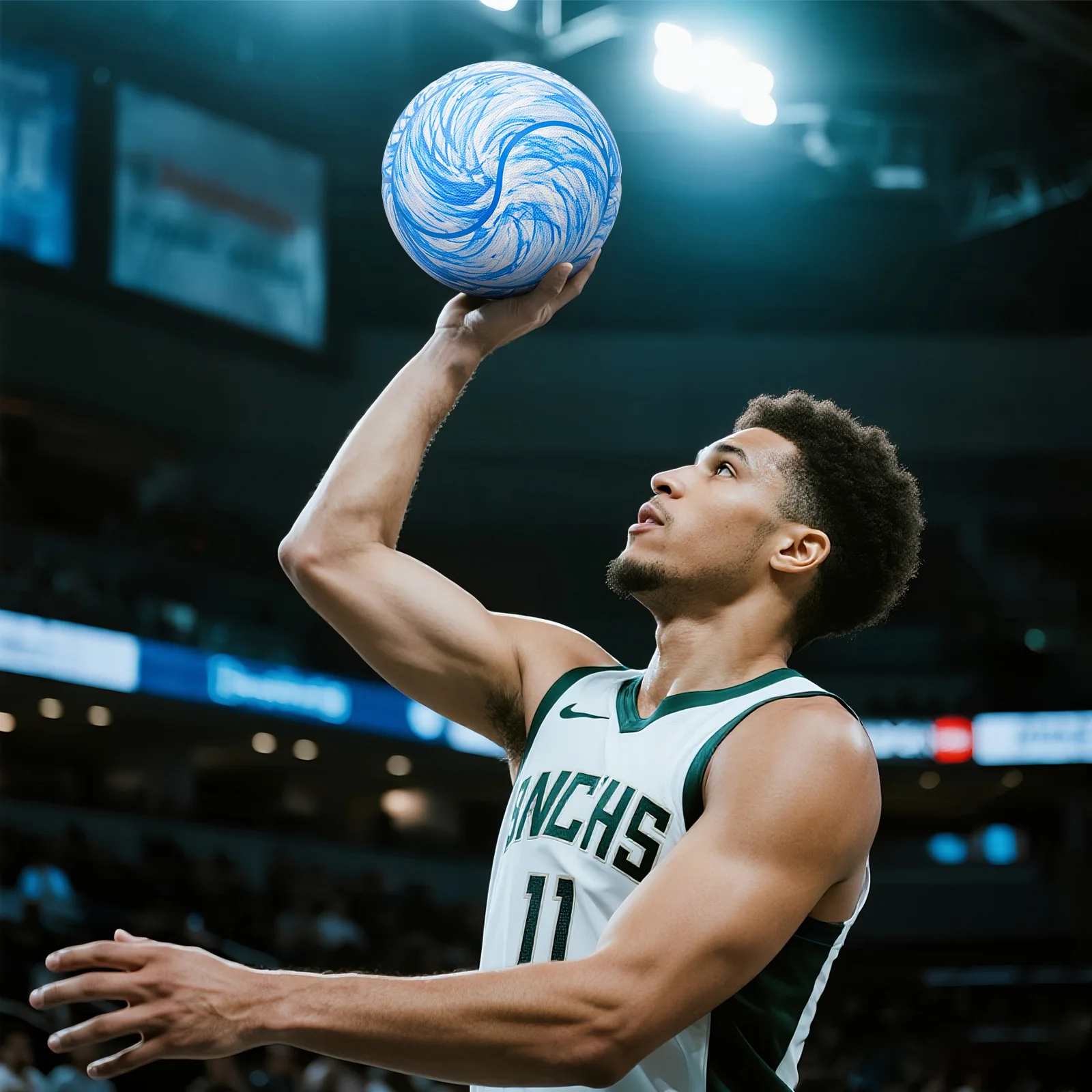 Kuangmi 야광 농구, 실내 및 실외 야광 농구 선물, 사이즈 7, KMbb615AB