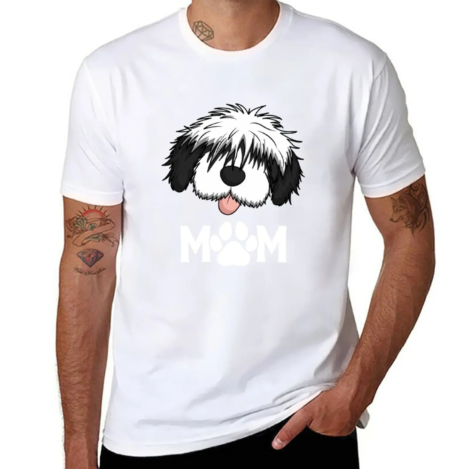 

Sheepadoodle Mom Dog Mother Gift Idea for Mother's Day Sweatshirt T-Shirt kawaii clothes plus size tops blacks t shirts for men