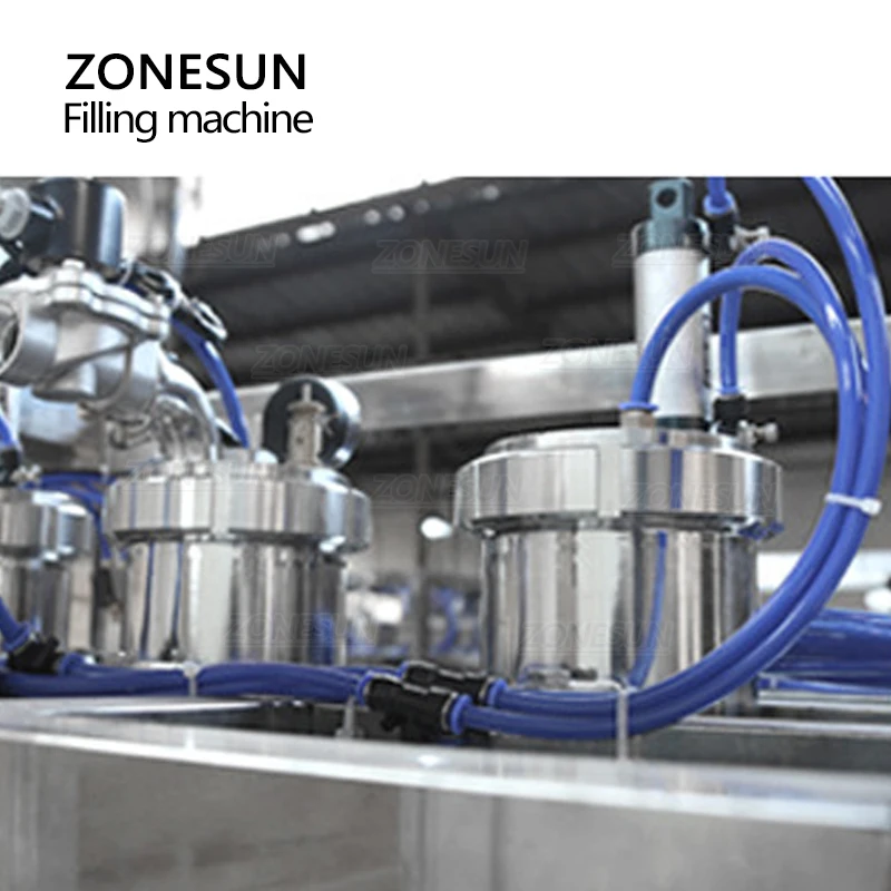 ZONESUN 액체 충전 기계 0.25-2.5L 장비 거품 맥주 탄산 폭기 음료 스파클링 물병 생산