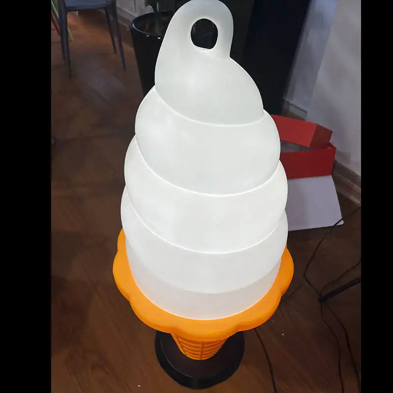 1PC 95cm Giant Ice Cream Sculpture Model Lamp with Power Supply Dessert shop coffee shop bar restaurant LED lights Model light