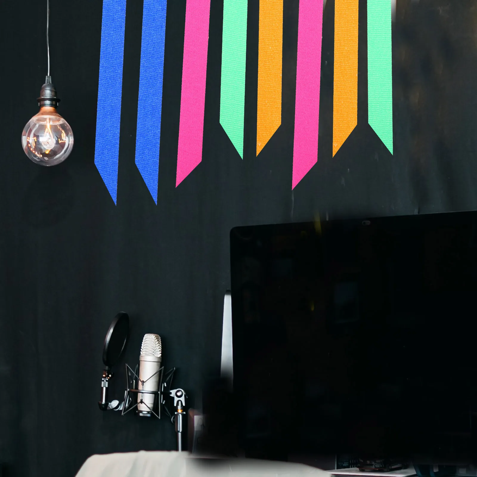 

6-рулонная ночная светящаяся лента, флуоресцентная неоновая тканевая лента, гибкая, режущаяся, снимаемая, без остатков, для вечеринки Blacklight