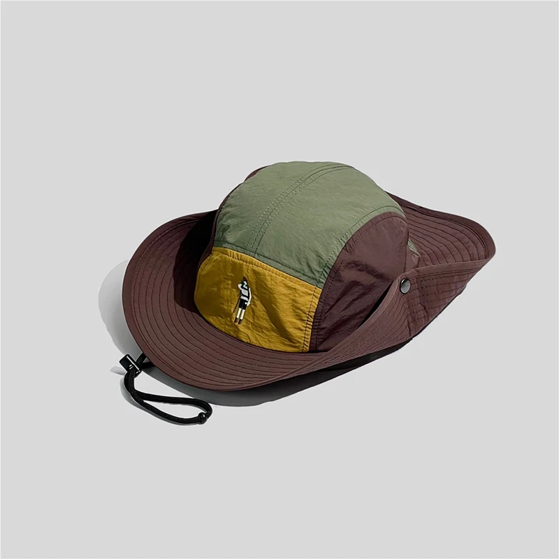 Quick drying fisherman hat, outdoor mountain shading hat, mountain camping sun protection, western cowboy hat summer caps men