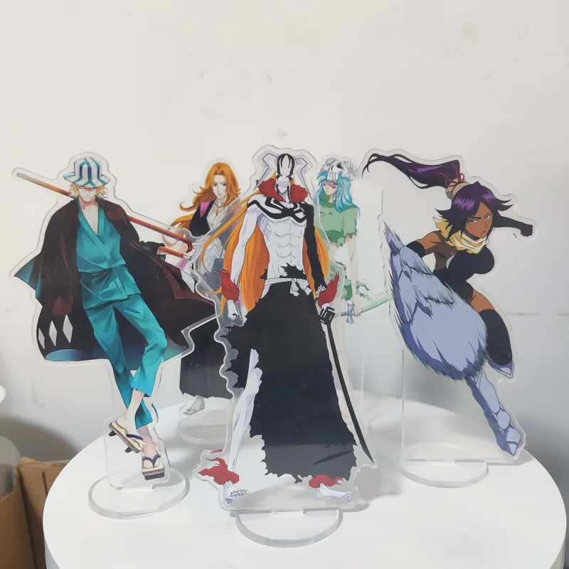 Japanese Anime BLEACH Figure Kurosaki Ichigo Cosplay Acrylic Stands Model Double Sided Standing Sign Toys Desktop Decor Hot Sale