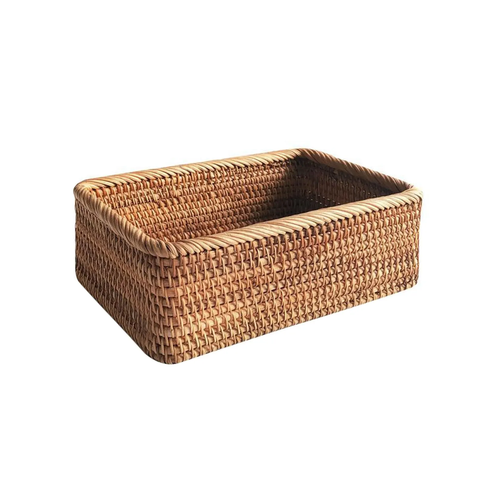 Decorazione della tavola cestino portaoggetti in Rattan cucina bagno durevole camera da letto salvaspazio