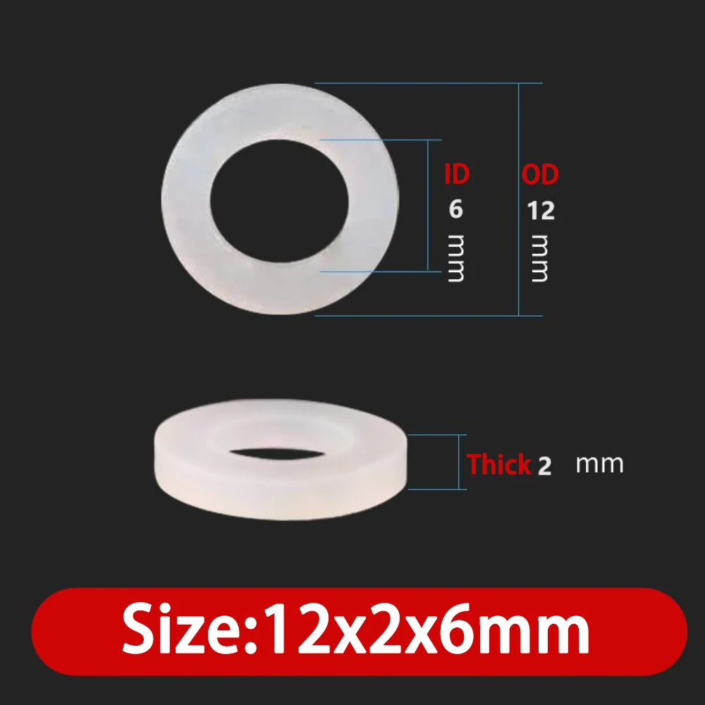 1-20Pcs Thick Silicone Round Shock Absorbing Feet Pads Flat Gasket O-Ring For Washing Machine Air Conditioner Furniture 12-100mm