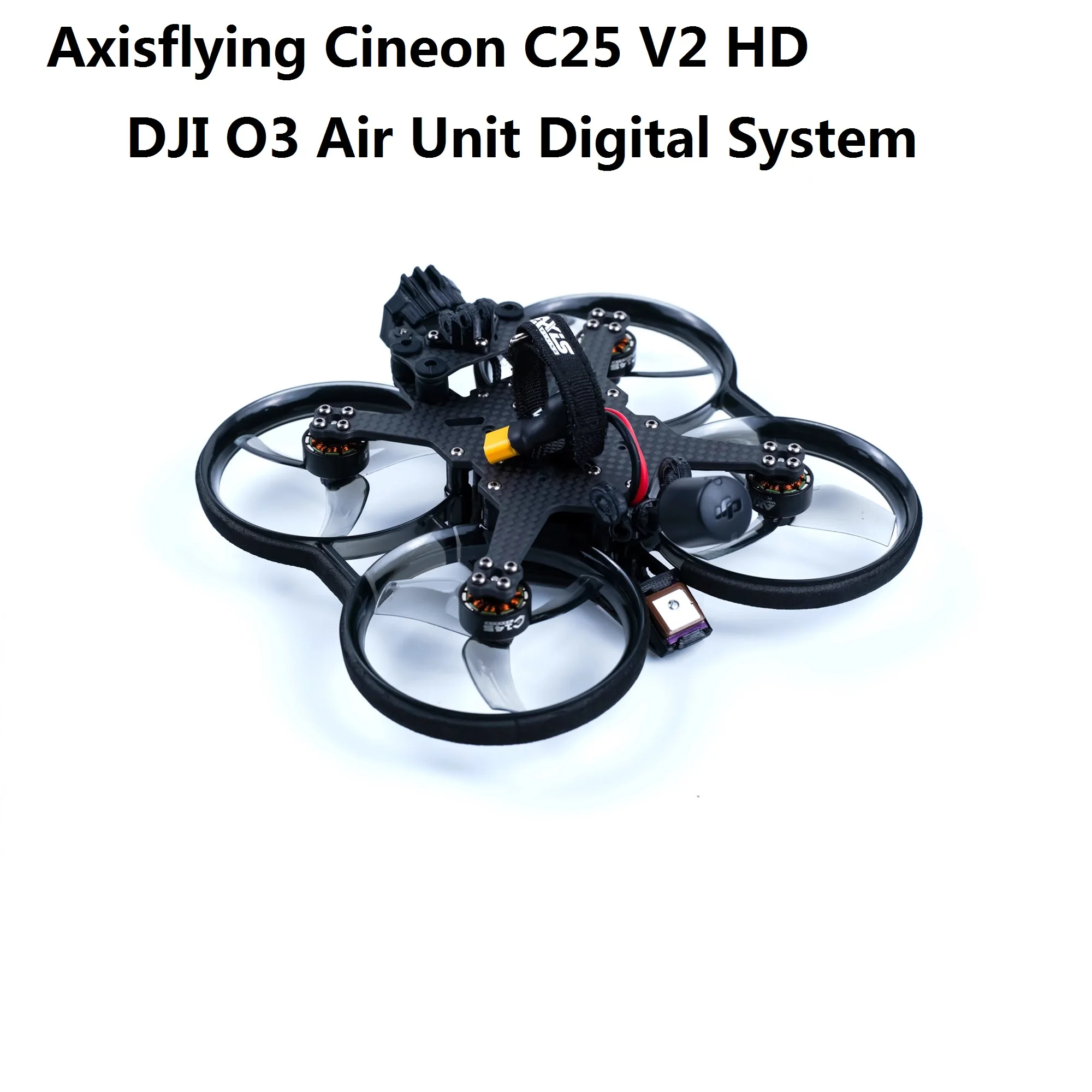 

Axisflying Cineon C25 V2 HD 120mm Wheelbase 2.5 Inch 4S F4 20A AIO Sub250g Cinematic FPV Racing Drone with DJI O3 Air Unit Digit