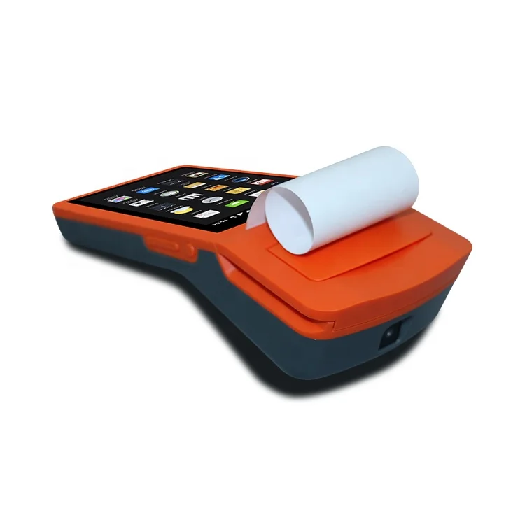 Android POS 4G Handheld Touch Screen with NFC Mobile POS Terminal Barcode Scanning and 58mm Printer in Stock