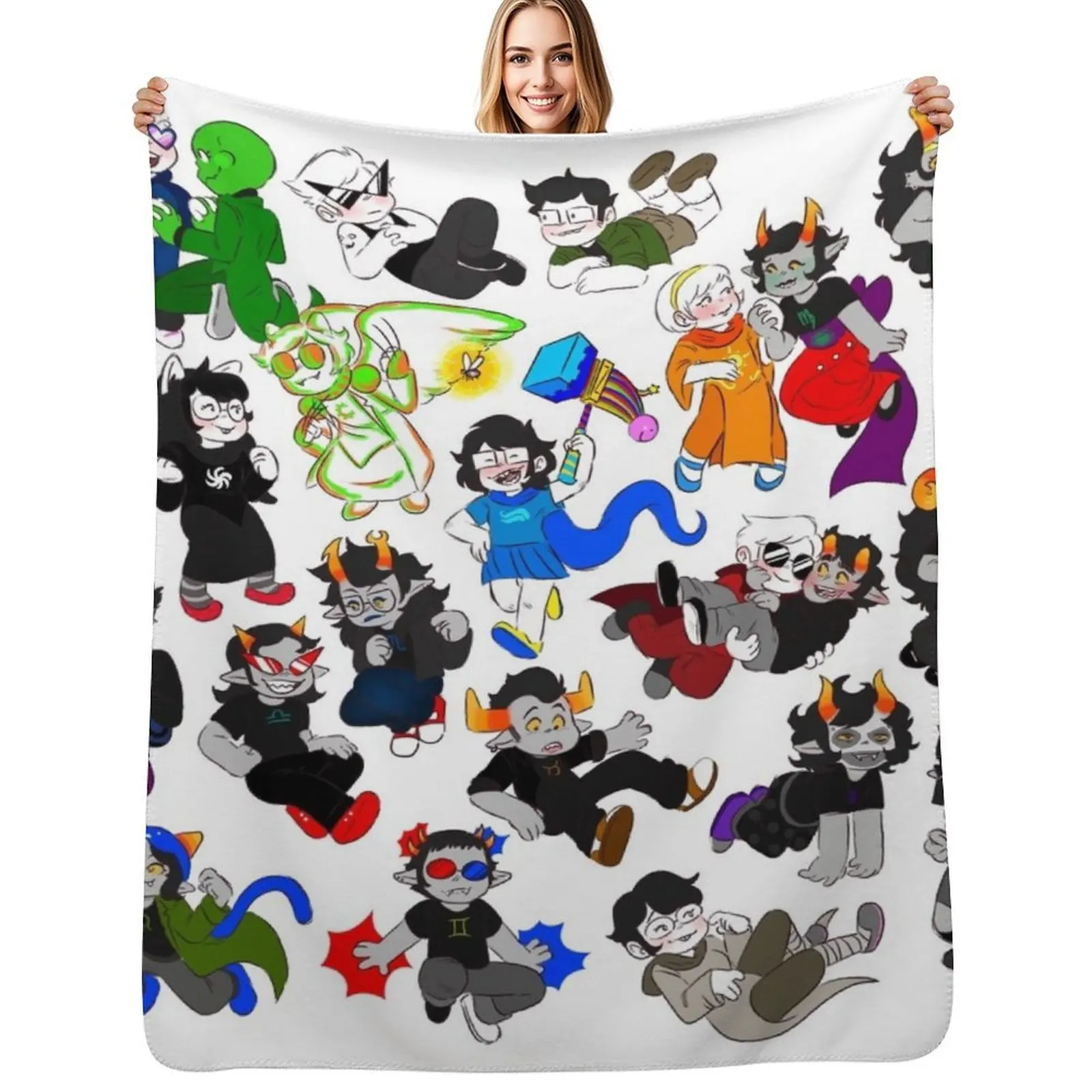 

all the character Throw Blanket Kid'S Designers Cute Plaid Blankets