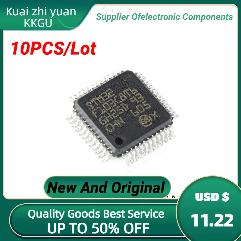 10PCS/Lot New And Original STM32F103C8T6 STM32F103C8T STM32F103C8 STM32F103C STM IC LQFP-48 Chipset Quality Goods