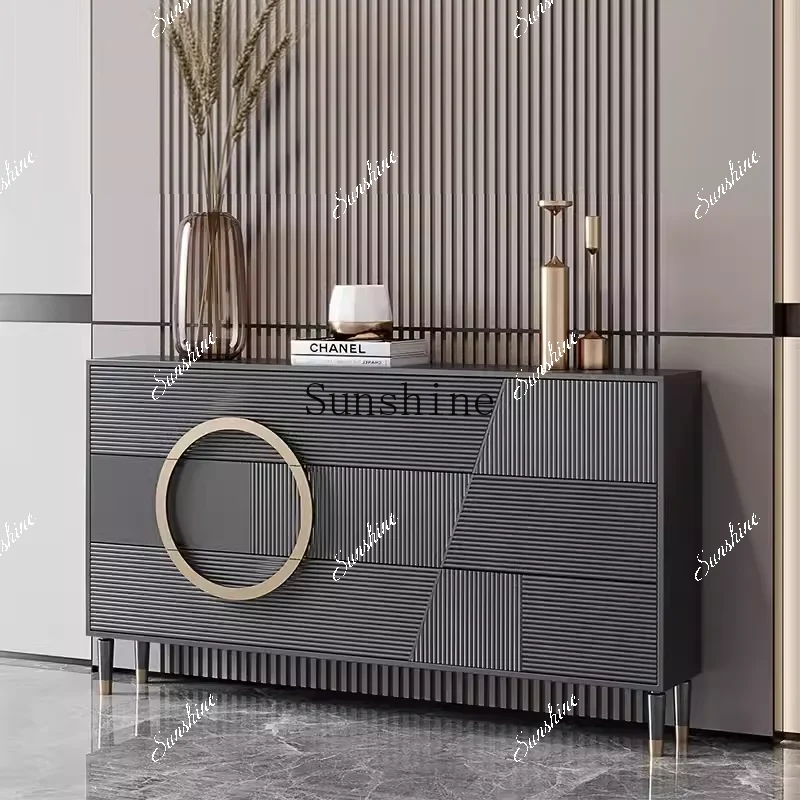 Light luxury ultra-thin opposite door 24cm solid wood integrated cabinet against the wall  FT