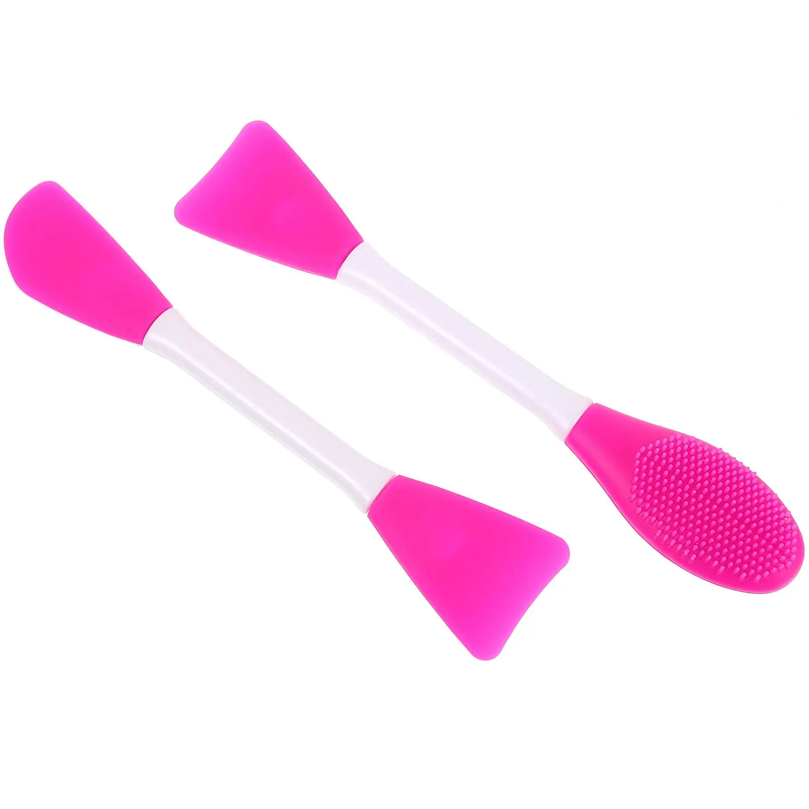 1Set Multi Functional Silicone Mask Brush with Dual Heads for Precise Face Care Application Soft on Skin Easy Rinse Reusable