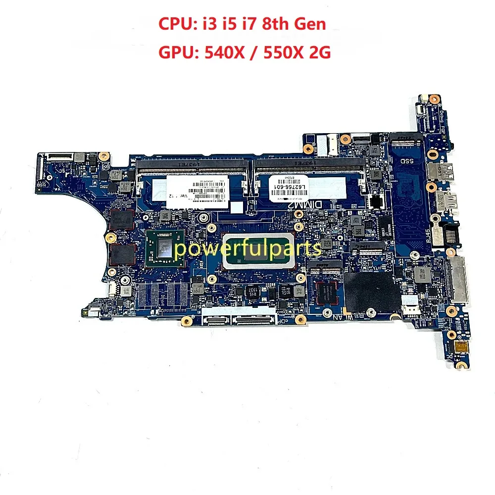 Voor HP840G6 ZB14u G6 Moederbord 6050A 3022501 -MB-A01 i5-8265u i5-8365u i7-8665u met afbeelding L62752-601 L64078-601 L64077-601