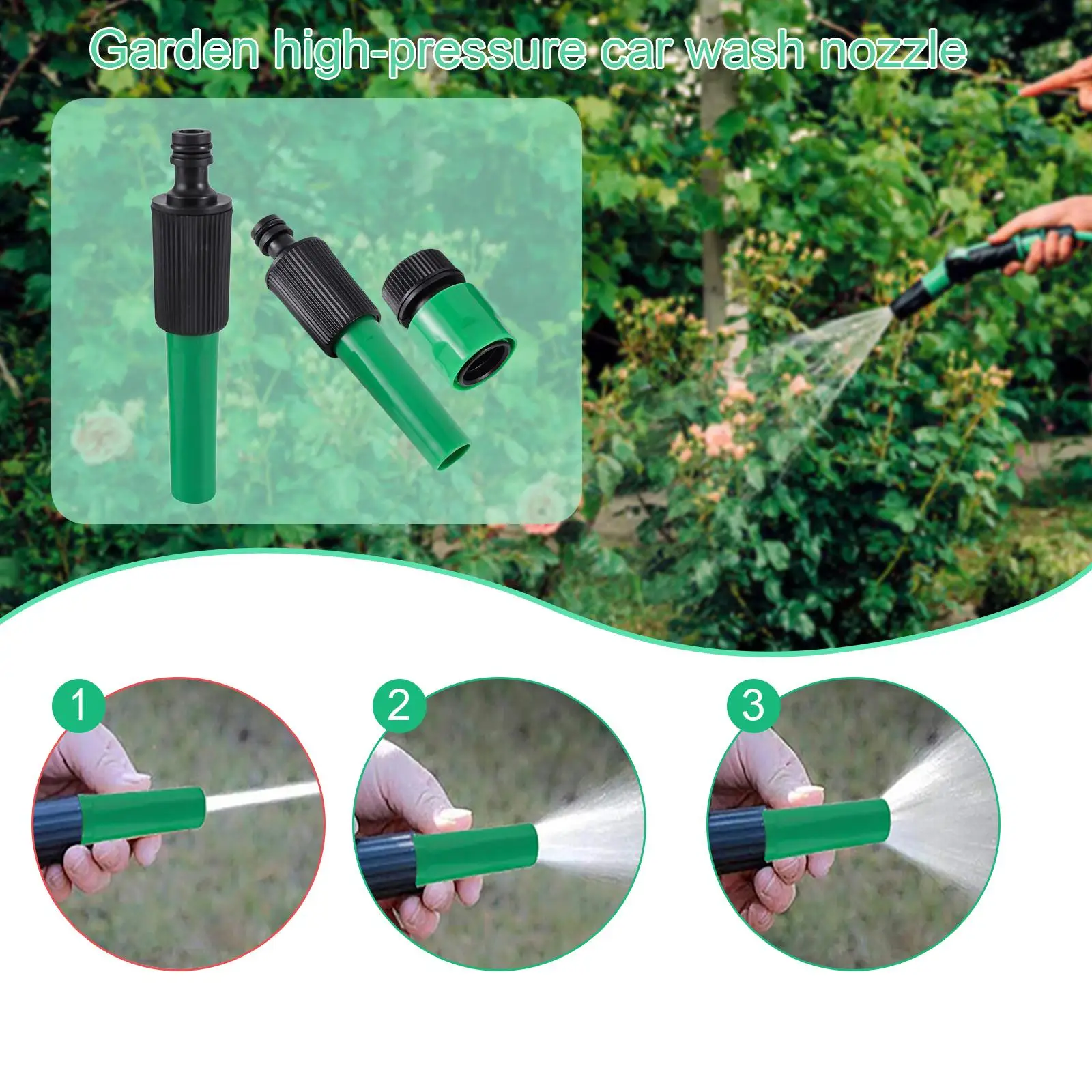 

Twist Hose Nozzle Pipe Fittings Adjustable for Patio Irrigation System Lawn