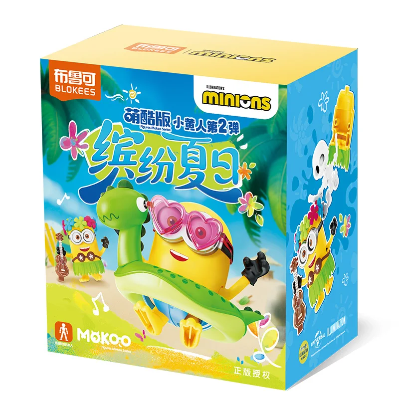 6 uds Original BLOKEES Despicable Me4 Minions muñeca amarilla Phil Carl Jerry caja ciega Tim the Minion modelo figura de acción juguetes regalo