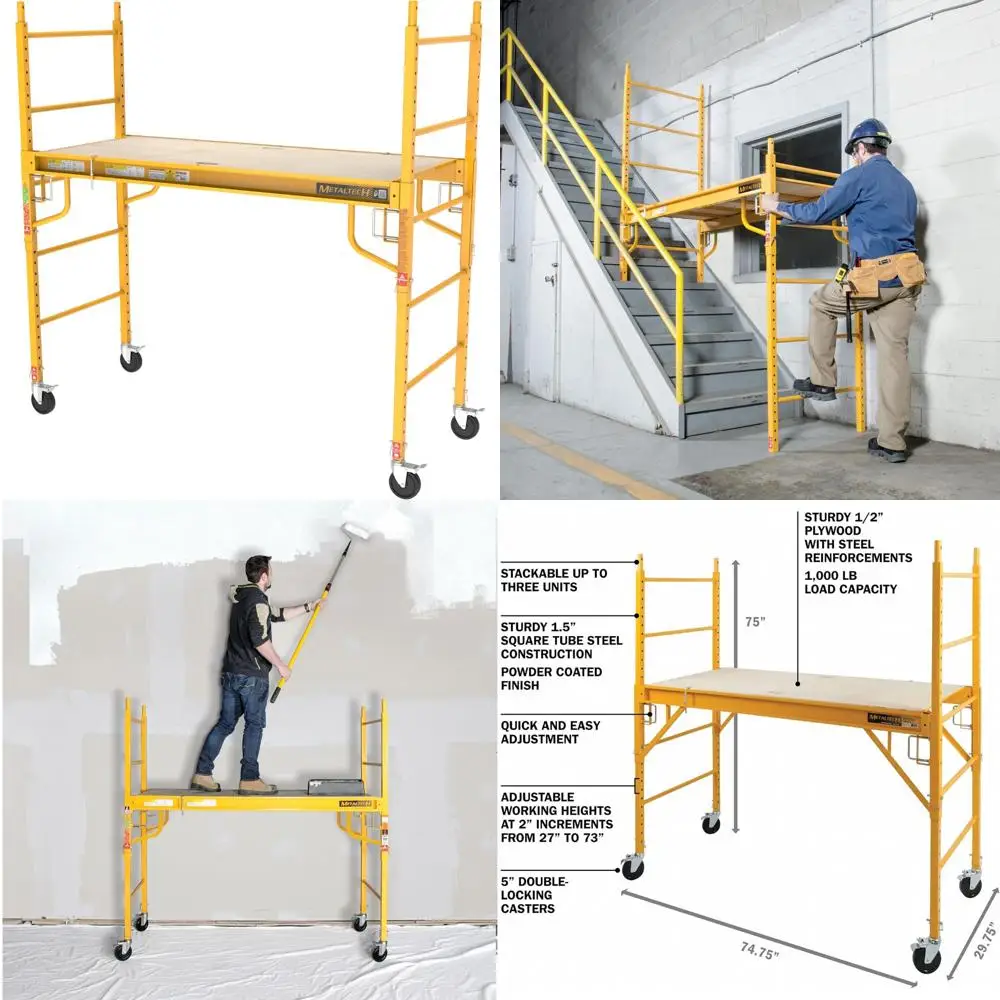 سلم سقالات MetalTech من بيكر للتسقيف، منصة بطول 6 أقدام