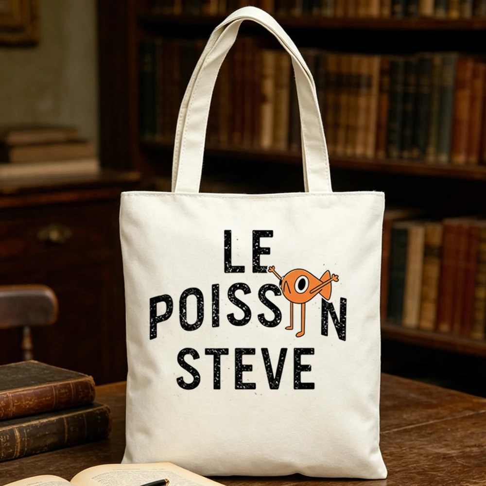 Le Poisson Steve tote bag shopper totebag reusable shoulder  y2k woman