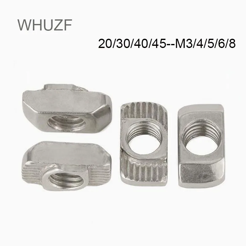 M3 M4 M5 M6 M8 Aluminum European Standard T-Slot Nut Sliding T-Nut Boat Fasten Connector Extrusion Fastener 20/10pcs