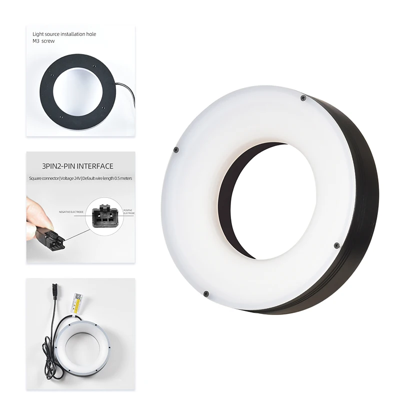 Machine Vision - 75° Ring Light - High-Precision Visual Inspection Light for Long & Close-Range Product Checks