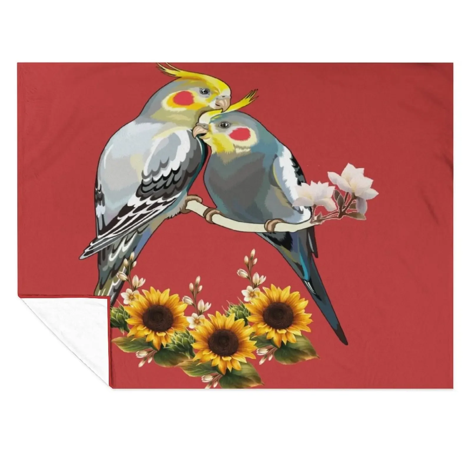 

Cockatiel parrot has a gray body Throw Blanket Thins Plaid on the sofa Comforter For Sofa Thin Blankets