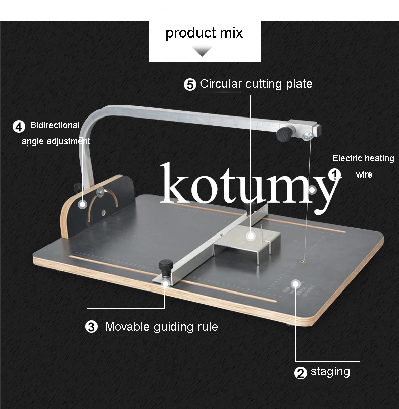 KD-6 Small Sponge Cutting Machine 240mm KT Board EPS Foam Cutting Machine Household Thermal Cutting Machine Hot Wire