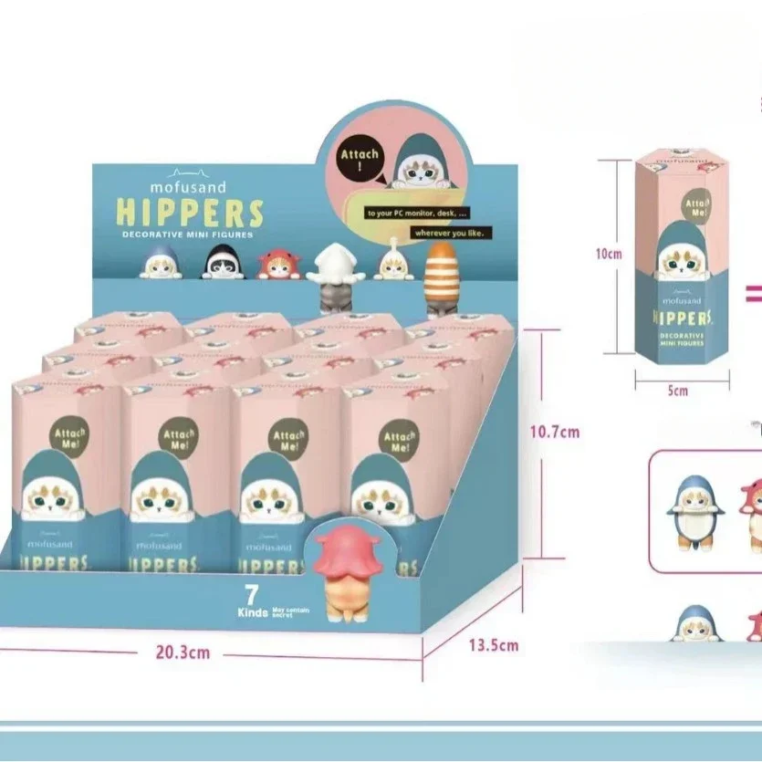 Kawaii Sonny Angel Mofusand Hippers Series Blind Box Action Figure Cute Doll Mystery Box Mobile Phone Car Decor Christmas Gift image 6