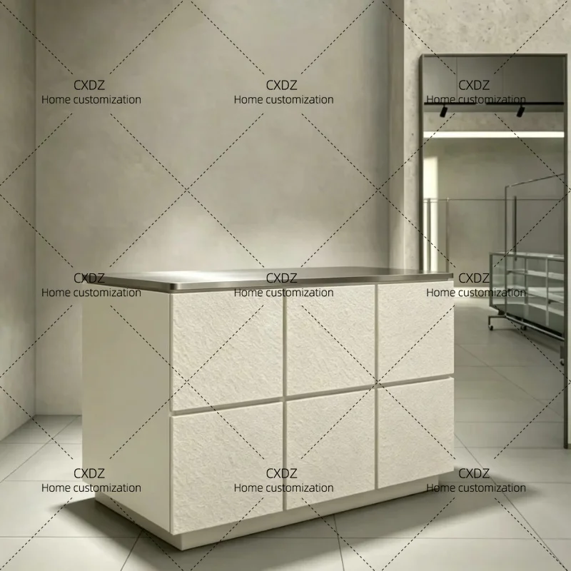 XX Stainless steel bar clothing store travertine checkout page children's clothing store premium counter front desk