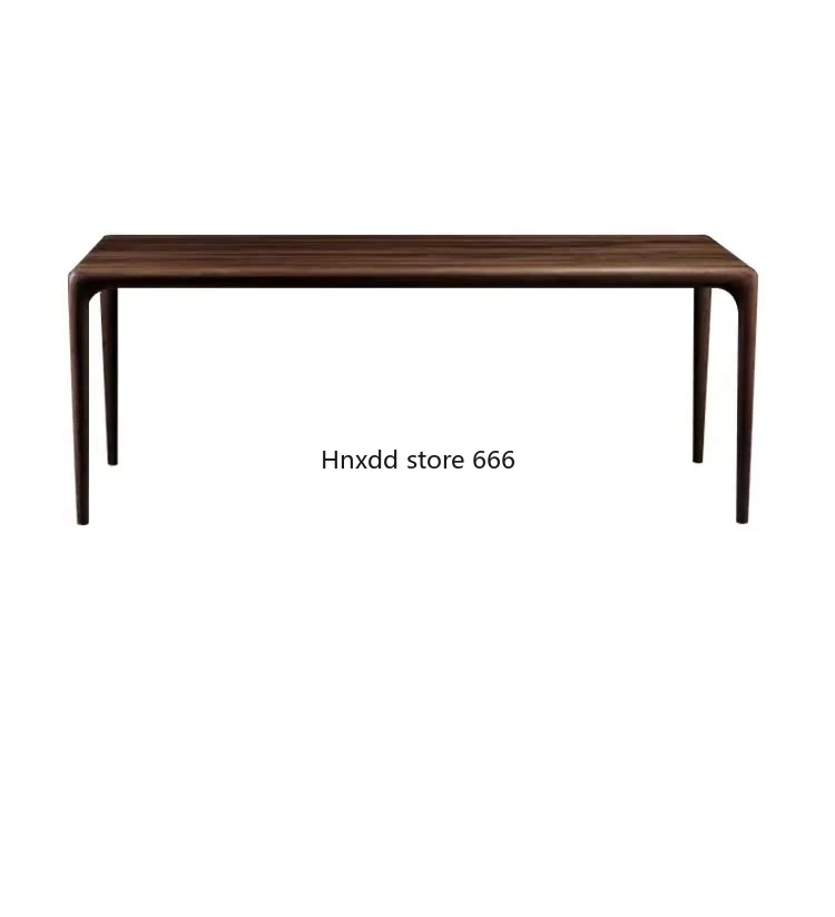 

Modern simple solid wood dining table combination black walnut size apartment home