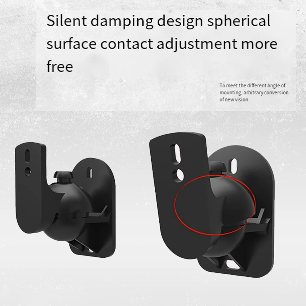 T36C 2PCS Speaker Mount Wall Bracket Stand Surround Holder Adjustable Swivel and Tilt Angle Rotation