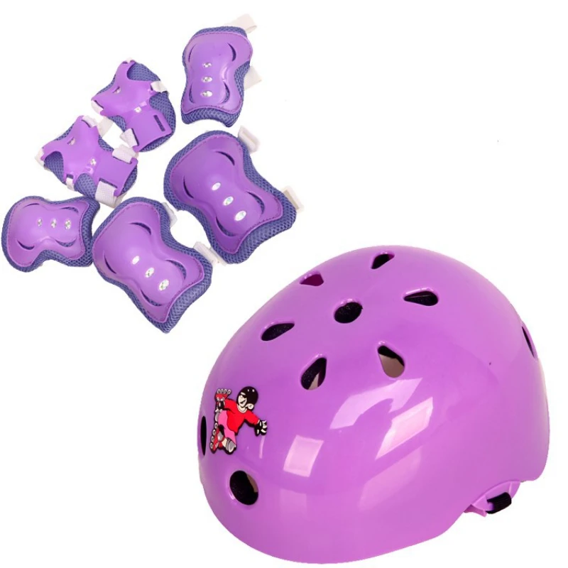 7 pièces/ensemble enfants ensemble de Protection genouillères casque coudières poignet protecteur Protection pour Scooter cyclisme patinage à roulettes