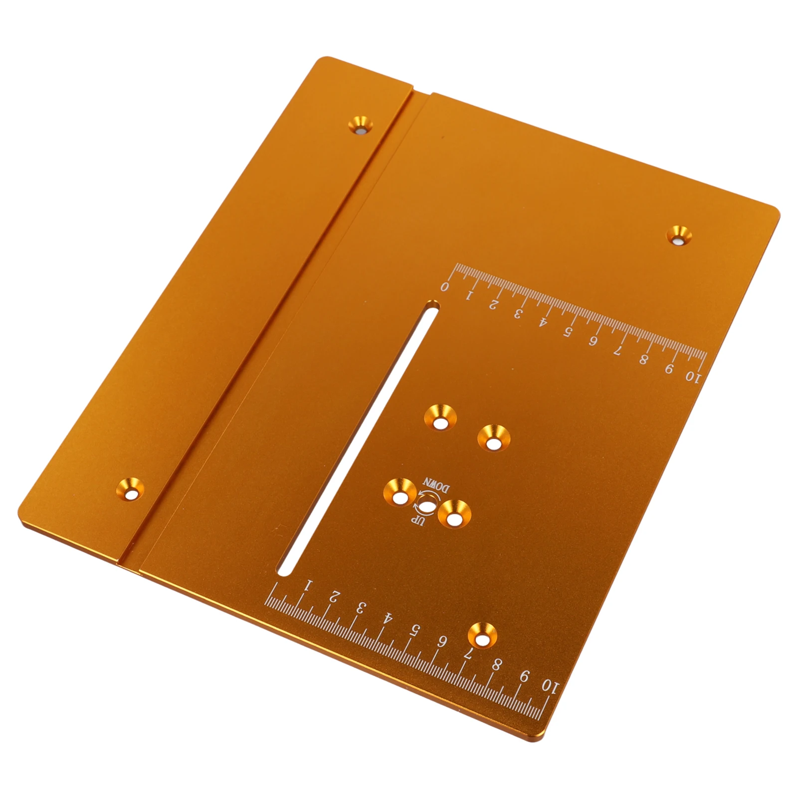 CNC Engraving Plate Router Table Insert Plate Anodized Aluminum Material Clear Measurement Scale Rust-Proof Coating