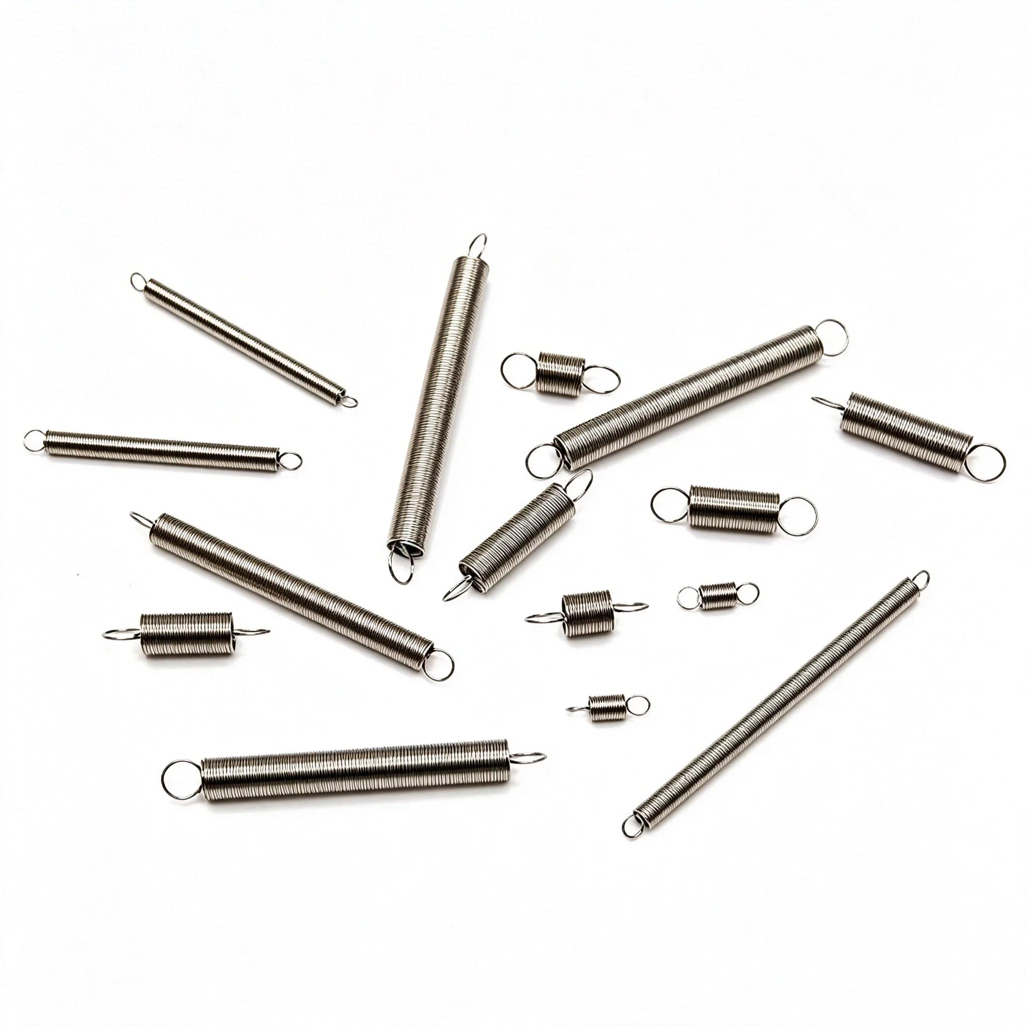 10PCS Wire 0.2mm Length 5-50mm Stainless Steel Mini Spring DIY Mechanical Samll Tension Spring