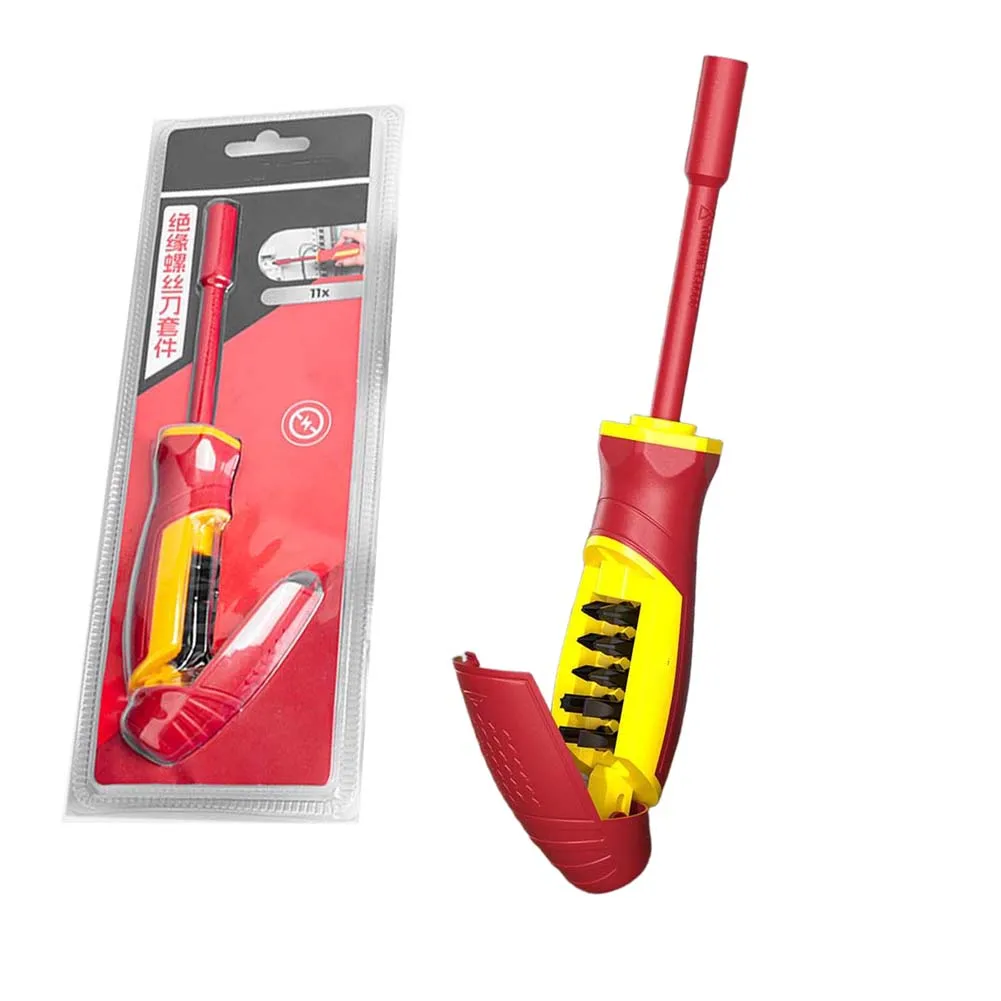 1000V Insulated Screwdriver Set with Magnetic Tips for Slotted and Screws Electrical Safety Tool for Professional Use