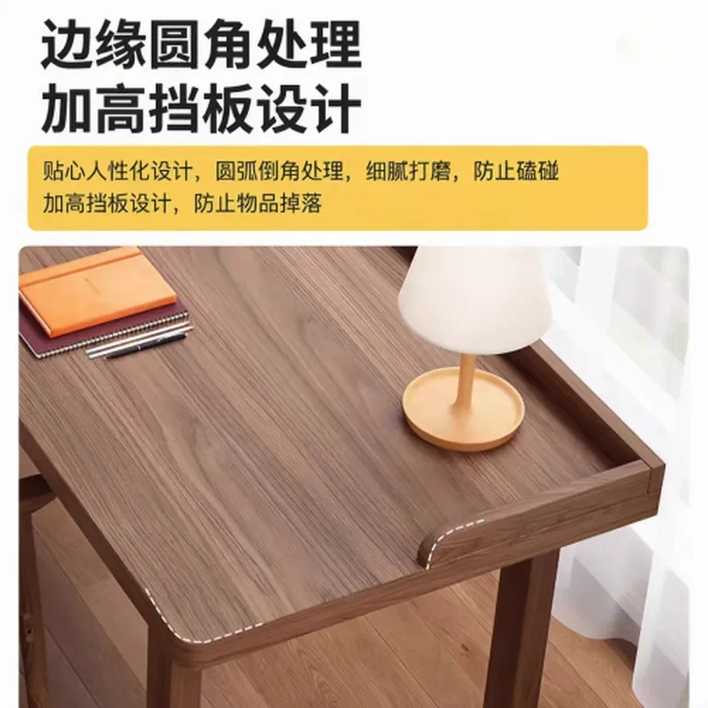 Solid Wood Double Desk Modern Simple Household Student Writing Study Table Office Computer Workstation for Home and School