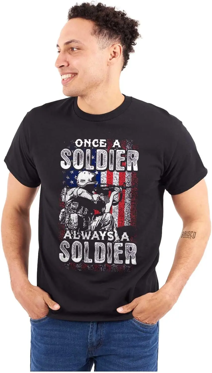 Once Always Soldier Patriotic Military Graphic T-Shirt für Männer oder Frauen