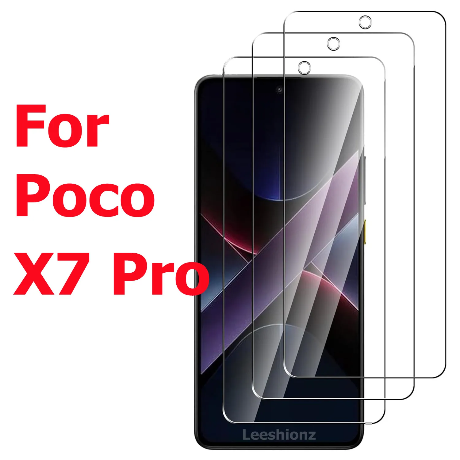 

Screen protector For poco X7 Pro Tempered Glass 9H Transparent Clear Anti Scratch