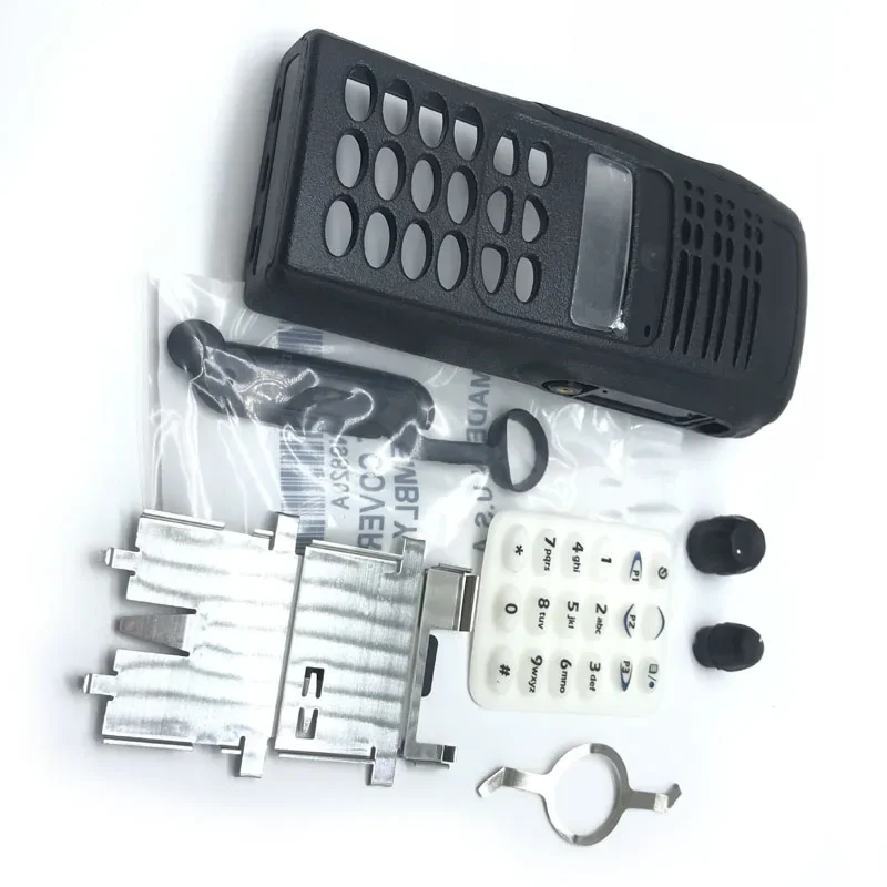 Banggood set casing penutup depan hitam cangkang perumahan dengan tombol keypad untuk Motorola GP338 GP380 PTX760 MTX960 MTX760 Radio