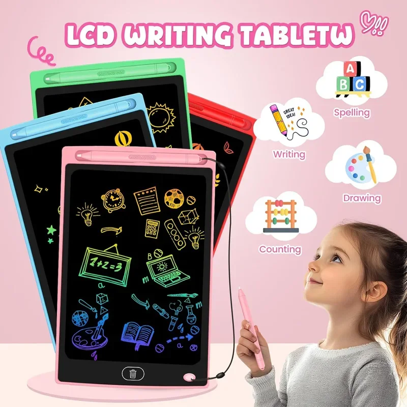 16 بوصة LCD لوحة الرسم تابلت للكتابة أرقام ماجيك السبورة الفن أدوات الرسم على الحائط لعب الاطفال لعبة الدماغ هدية الطفل