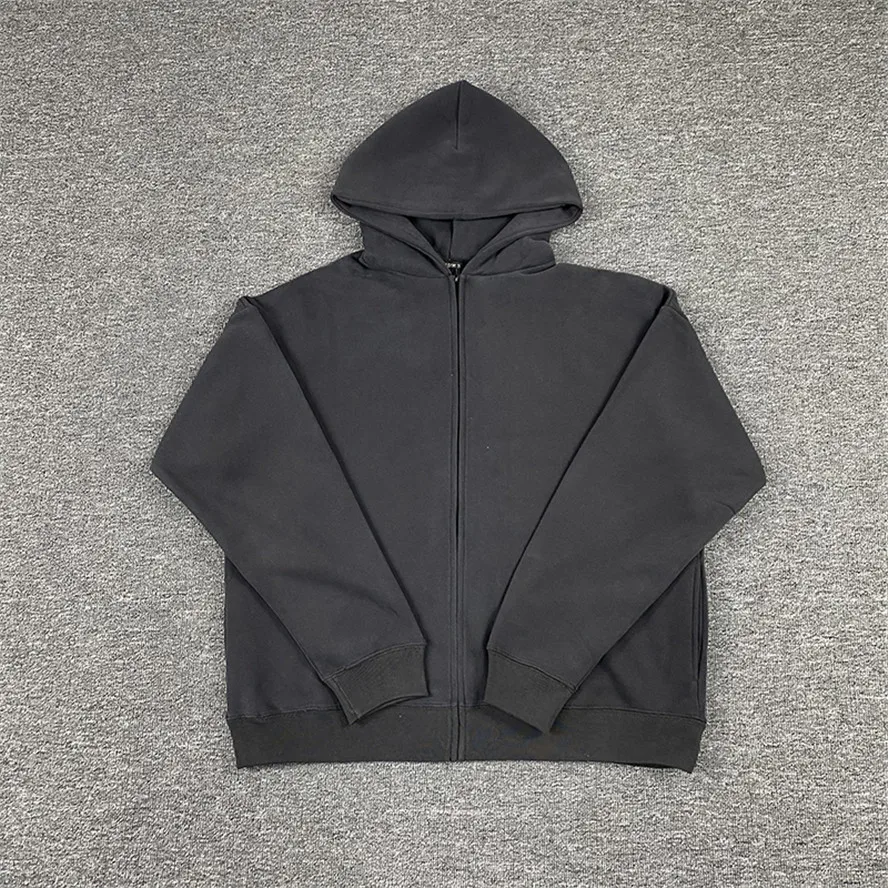 2022 Zipper Season 6 Hoodie Men Women 1:1 High Quality Inside Fleece Kanye West Hoodies Season Sweatshirts Blank Ye Pullovers