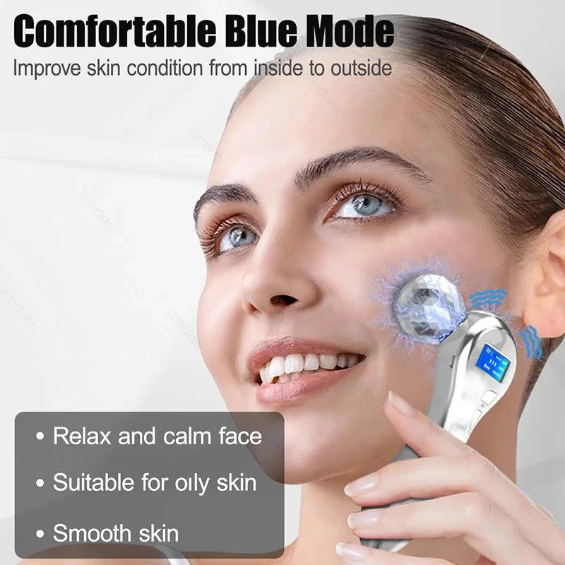 Rodillo masajeador Facial 4D EMS, dispositivo Facial de microcorriente, masajeador Facial de vibración, belleza, cuidado de la piel, herramienta de masaje para apretar la piel