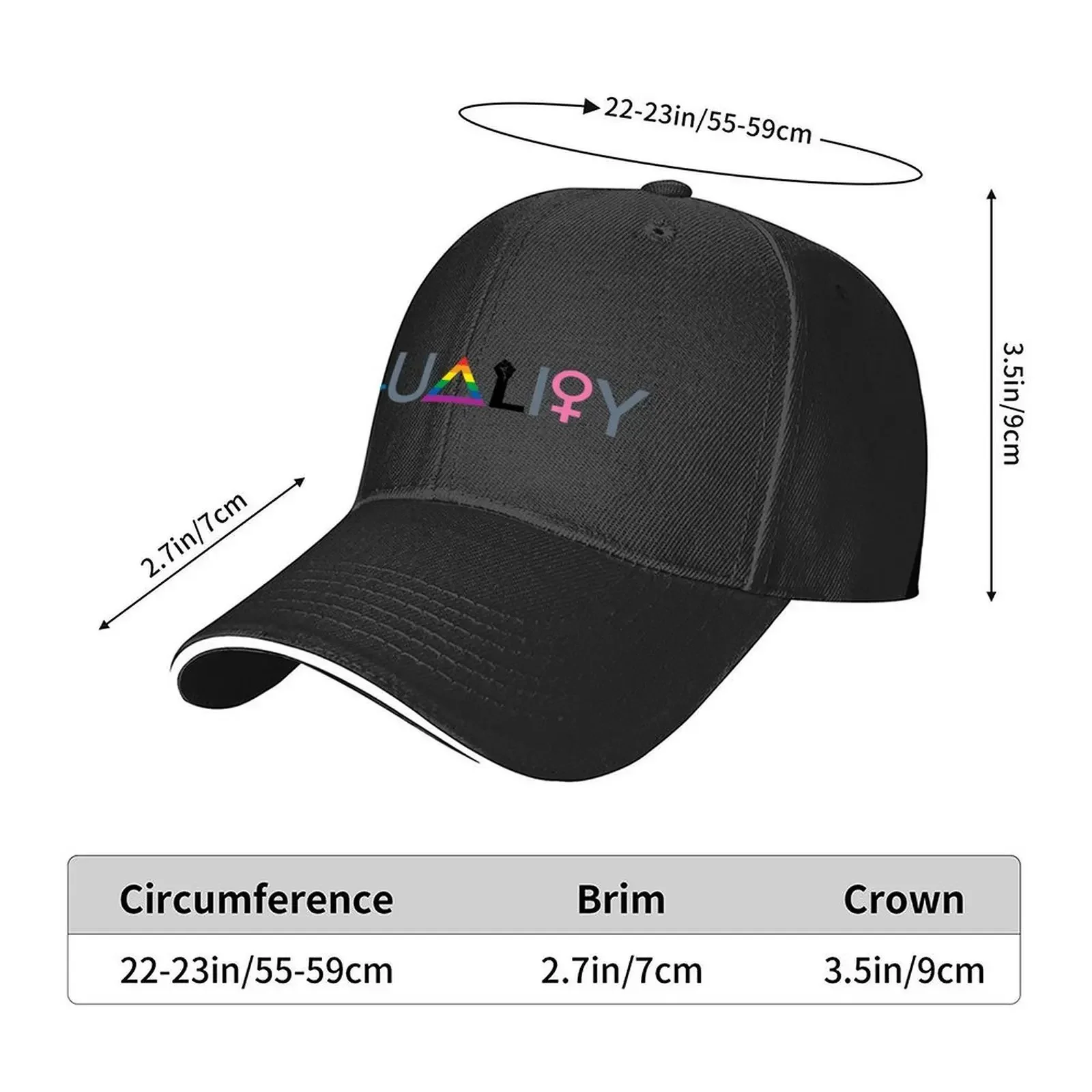 Equality Baseball Cap men's big size hat Luxury Man Hat Christmas Hat hats on offer Man Women's