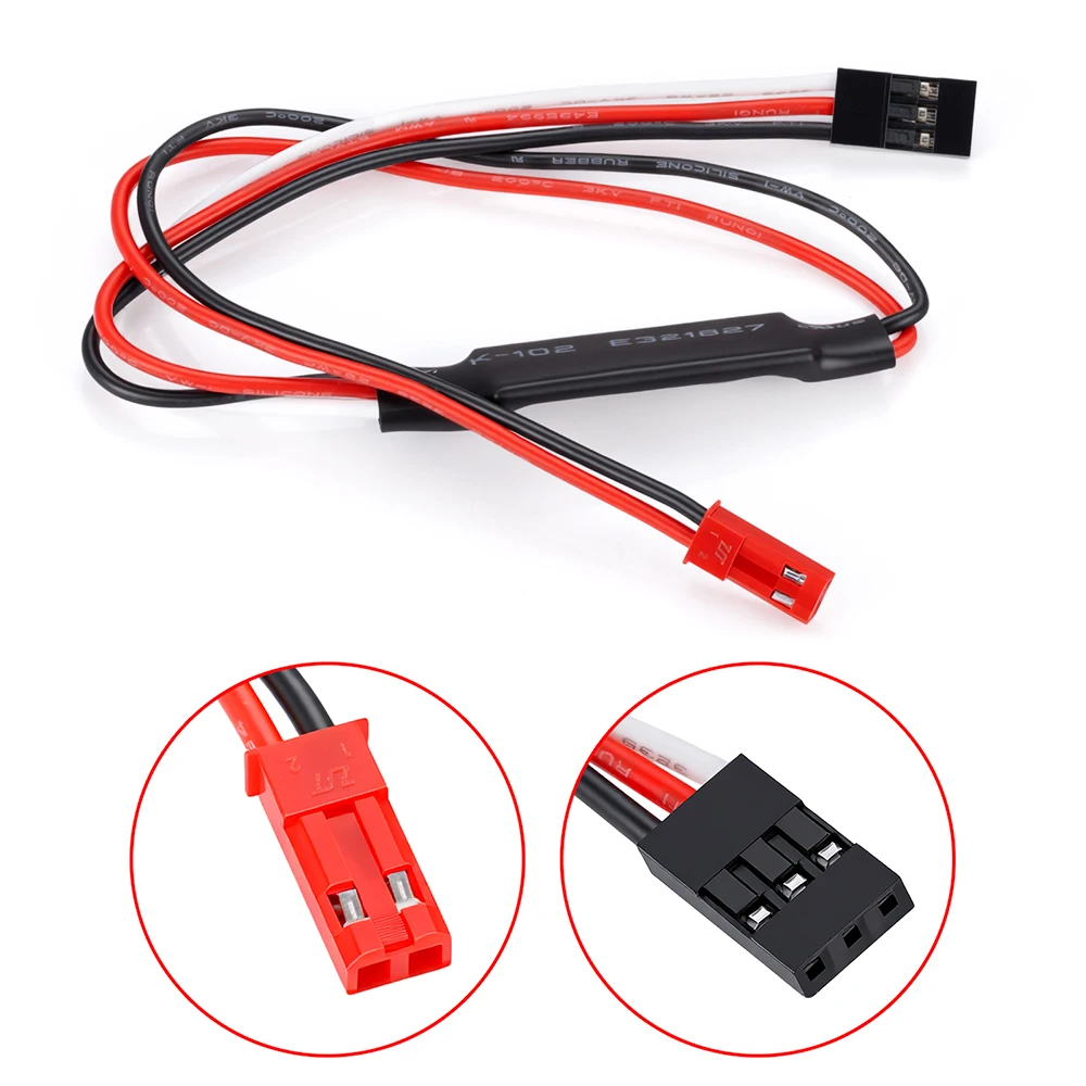 YEAHRUN Winch Control Line Remote Controller Receiver Cable Plug for Axial SCX10 D90 TRX4 TRX6 1/10 RC Crawler Car Parts