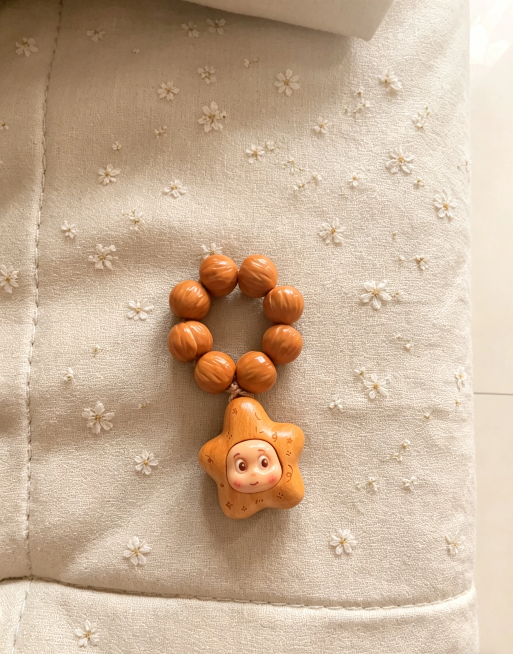 Polished Monkey Head Walnut Star Charm Hand Twist view 4
