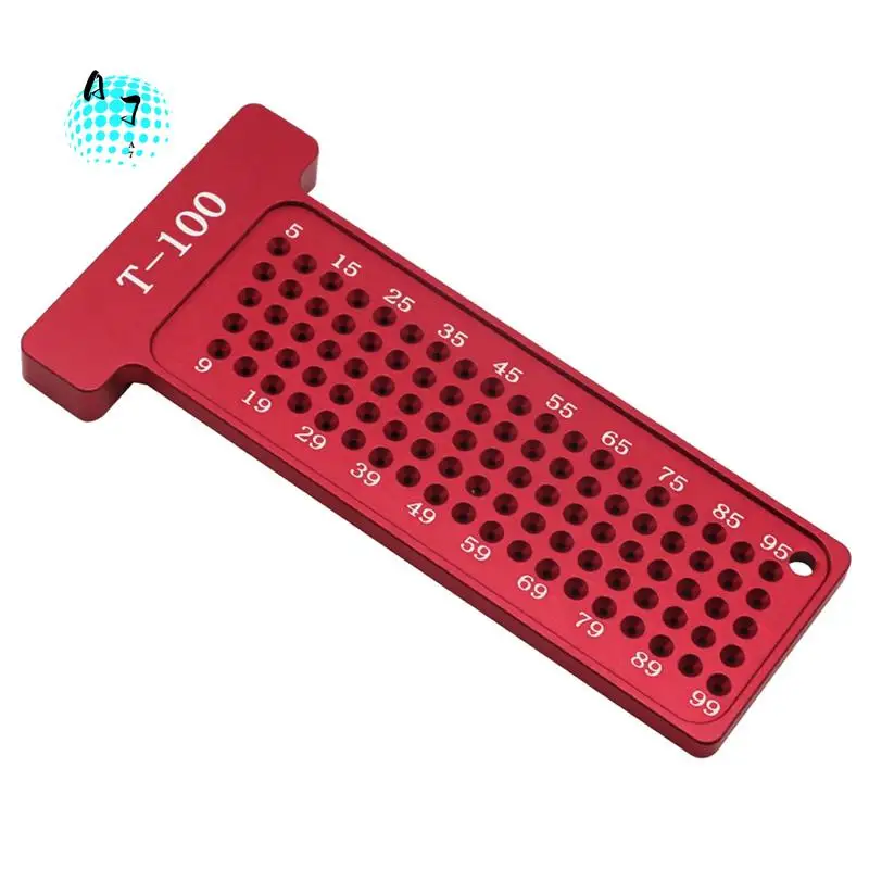 

A07F-Woodworking Scribe 100Mm T-Type Ruler Hole Scribing Ruler Aluminum Alloy Line Drawing Marking Gauge DIY Measuring Tools Reu