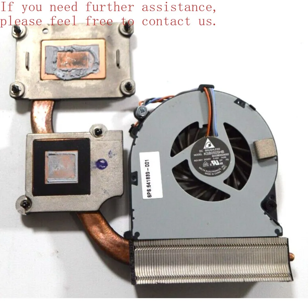 

For genuine Elitebook BCAGSZ6JCU 8470P CPU/GPU heatsink 686021-001 with fan 641839-001-