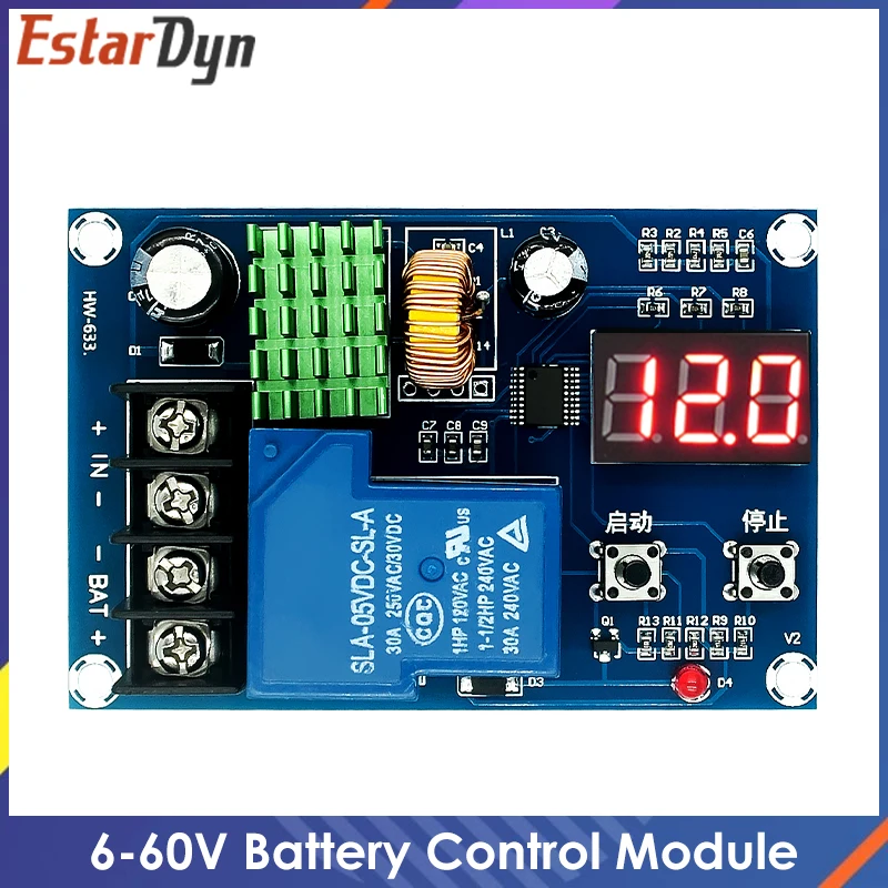 XH-M604  Battery Charger Control Module DC 6-60V Storage Lithium Battery Charging Control Switch Protection Board